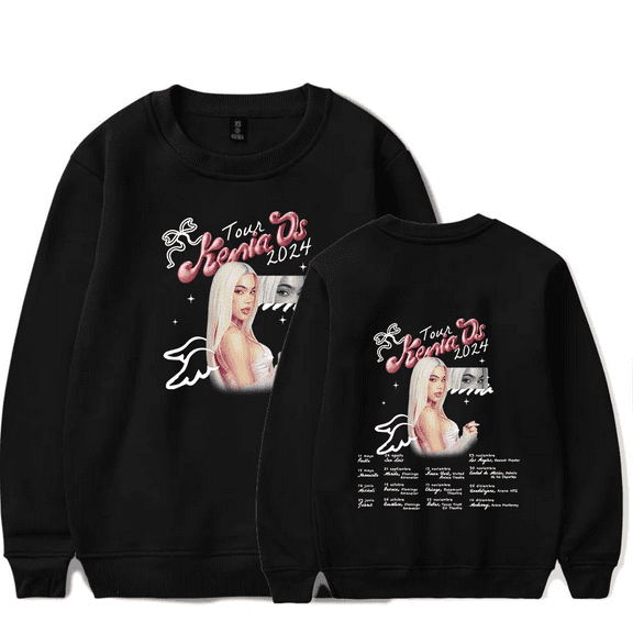 Kenia Os Pink Aura Tour Crewneck Sweatshirt Women Men Casual Streetwear Long Sleeve