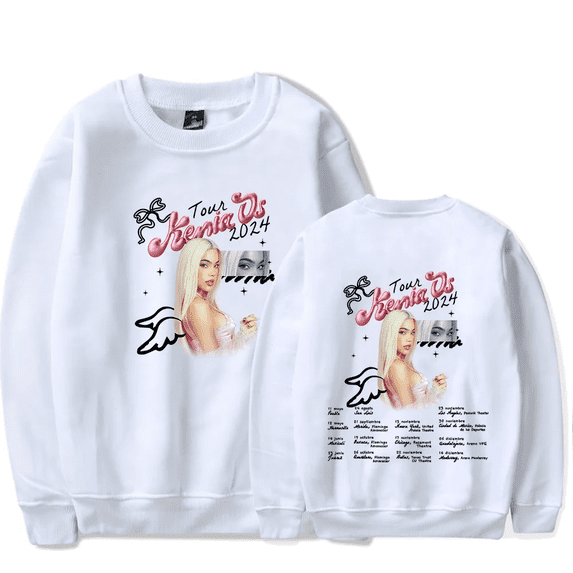Kenia Os Pink Aura Tour Crewneck Sweatshirt Women Men Casual Streetwear Long Sleeve