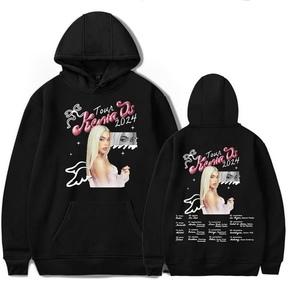 Kenia Os Pink Aura Tour Hoodie Merch For Men/Women Unisex Long Sleeve Sweatshirt Hiphop Streetwear Top
