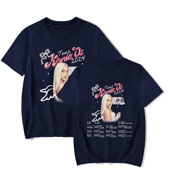 Kenia Os Pink Aura Tour Tee Casual O-Neck Short Sleeve T-shirt Unisex Tops