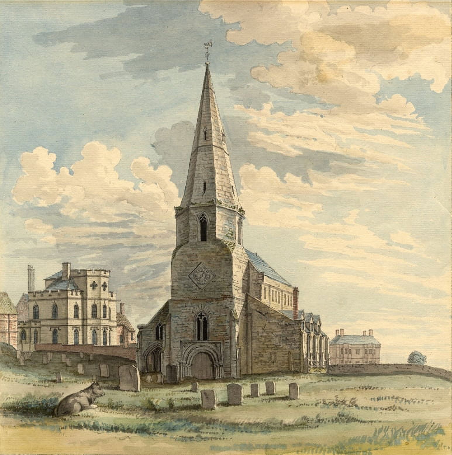 Kenilworth Church 1776 Canvas Art - Moses Griffith (18 x 24)