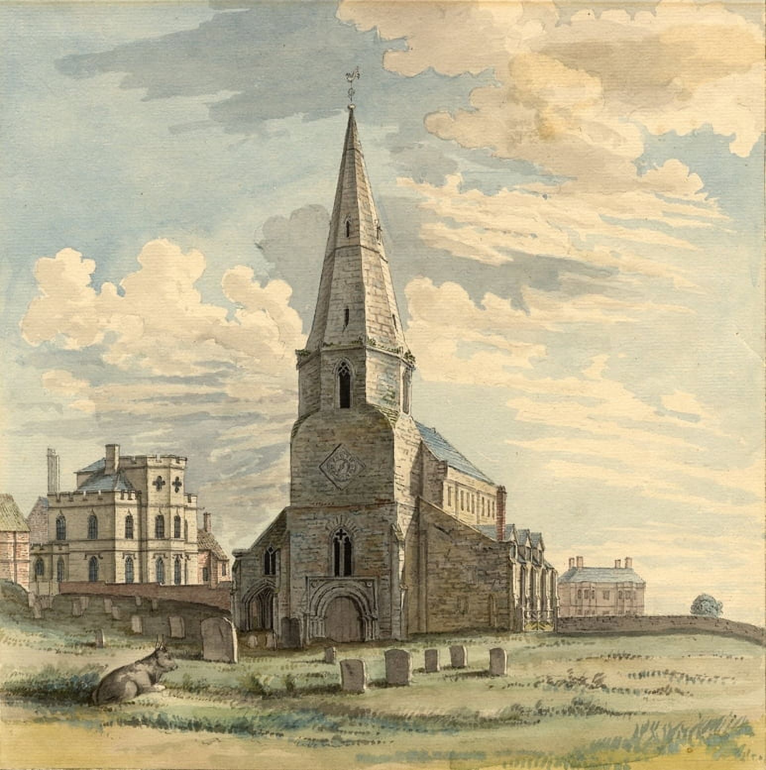 Kenilworth Church 1776 Canvas Art - Moses Griffith (24 x 36)