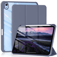 thumbnail image 1 of Kenke Case Compatible with iPad (A16) 11th Generation 11 inch 2025, iPad 10th Generation 10.9 Inch 2022 with Pencil Holder, Slim Protective Cover with Clear Back Shell, Auto Wake/Sleep, Purple, 1 of 9