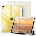thumbnail image 1 of Kenke Case Compatible with iPad (A16) 11th Generation 11 inch 2025, iPad 10th Generation 10.9 Inch 2022 with Pencil Holder, Slim Protective Cover with Clear Back Shell, Auto Wake/Slee,White, 1 of 9