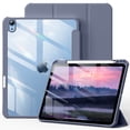 thumbnail image 1 of Kenke Case Compatible with iPad (A16) 11th Generation 11 inch 2025, iPad 10th Generation 10.9 Inch 2022 with Pencil Holder, Slim Protective Cover with Clear Back Shell, Auto Wake/Sleep, Purple, 1 of 9