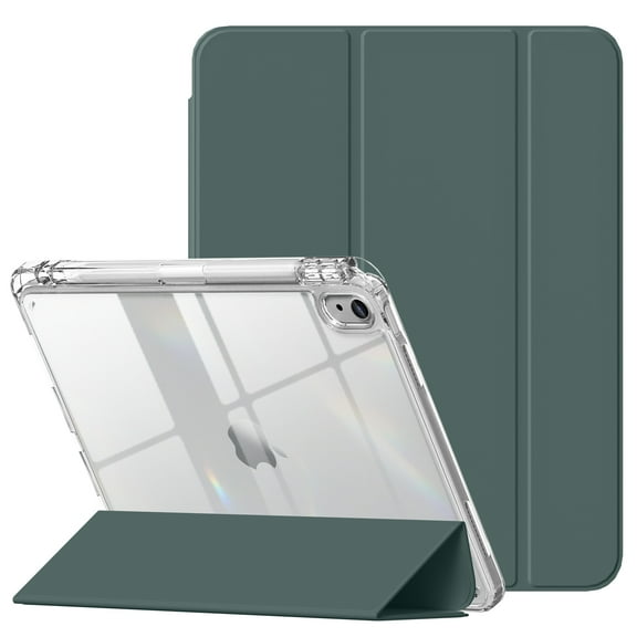 Kenke Case Compatible with iPad (A16) 11th Generation 11 inch 2025, iPad 10th Generation 10.9 Inch 2022 ,Transparent Back and TPU Shockproof Frame Cover with Pencil Holder,Auto Sleep/Wake,Dark Green