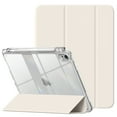 thumbnail image 1 of Kenke Case Compatible with iPad (A16) 11th Generation 11 inch 2025, iPad 10th Generation 10.9 Inch 2022 ,Transparent Back and TPU Shockproof Frame Cover with Pencil Holder,Auto Sleep/Wake,Cream white, 1 of 9