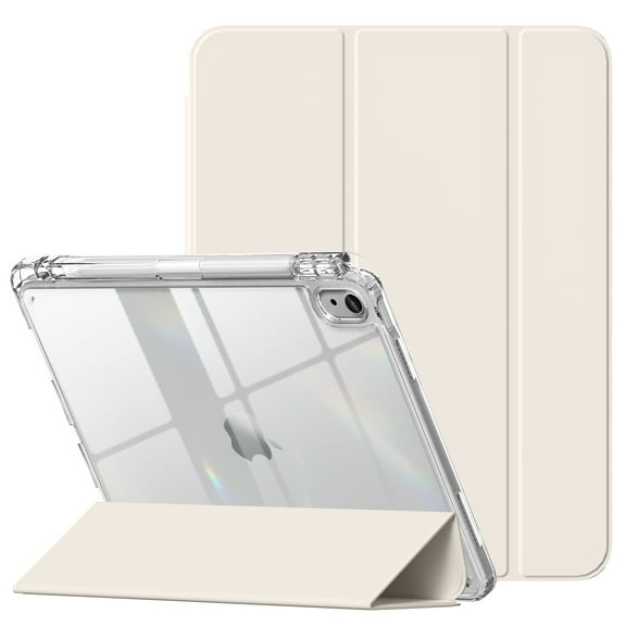 Kenke Case Compatible with iPad (A16) 11th Generation 11 inch 2025, iPad 10th Generation 10.9 Inch 2022 ,Transparent Back and TPU Shockproof Frame Cover with Pencil Holder,Auto Sleep/Wake,Cream white