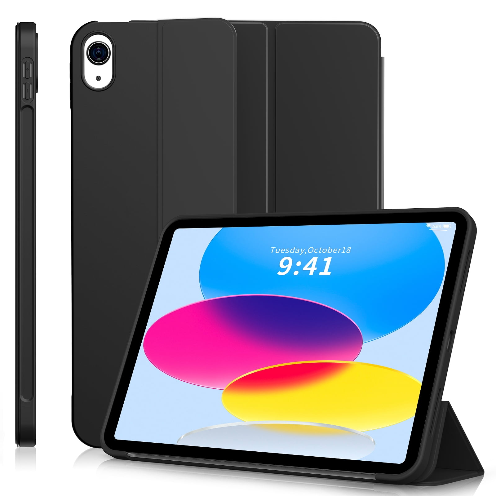 KENKE Case For IPad 11th/10th Gen 11" - Trifold Stand With Pencil Holder, Sky Blue