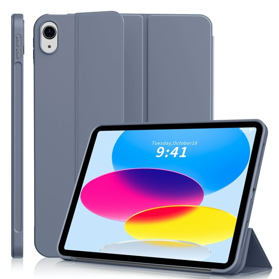 Kenke Case for iPad (A16) 11th Generation 11 Inch 2025, iPad 10th Generation 2022 10.9 Inch, Without Pencil Holder, Trifold Stand Smart Case Soft TPU Back, Auto Wake/Sleep, Support Touch ID, Purple