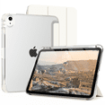 thumbnail image 1 of Kenke Case for iPad (A16) 11th Generation 11 inch 2025, iPad 10th Generation 10.9 Inch 2022 with Pencil Holder, Slim Light Trifold Protective Cover with Hard PC Translucent Back Shell, Cream White, 1 of 8