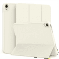 thumbnail image 1 of Kenke Case iPad (A16) 11th Generation 11 inch 2025, iPad 10th Generation 10.9 Inch 2022 with Pencil Holder, Soft TPU Back Smart Trifold Stand Case [Support Touch ID and Auto Wake/Sleep], Cream white, 1 of 8