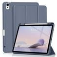 thumbnail image 1 of Kenke Case for iPad Air 11-inch M3/M2 (2025/2024), iPad Air 5th/4th Generation (2022/2020) Case with Pencil Holder, Trifold Stand Case with Soft TPU Back Cover, Auto Sleep/Wake, Purple Grey, 1 of 8