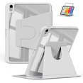 thumbnail image 1 of Kenke Rotating Case Compatible with iPad (A16) 11th/10th Generation (2025/2022), with Pencil Holder, Cover Clear Back Shockproof, 360 Degree Rotation Protective Stand, Auto Wake/Sleep, Grey, 1 of 11
