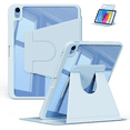 thumbnail image 1 of Kenke Rotating Case Compatible with iPad (A16) 11th/10th Generation (2025/2022), with Pencil Holder, Cover Clear Back Shockproof, 360 Degree Rotation Protective Stand, Auto Wake/Sleep, Light Blue, 1 of 2