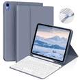 thumbnail image 1 of Kenke iPad (A16) 11th Generation 11 inch 2025 Keyboard Case,Case for iPad 10th Generation 10.9 inch 2022 Bluetooth Detachable -with Pencil Holder - Flip Stand Case - Keyboard Case, Purple, 1 of 10