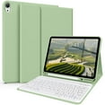thumbnail image 1 of Kenke iPad (A16) 11th Generation 11 inch 2025 Keyboard Case,for iPad 10th Generation 10.9 inch 2022 with Pencil Holder,Soft TPU Back Stand Cover, Bluetooth Detachable Wireless Keyboard, Light Green, 1 of 11