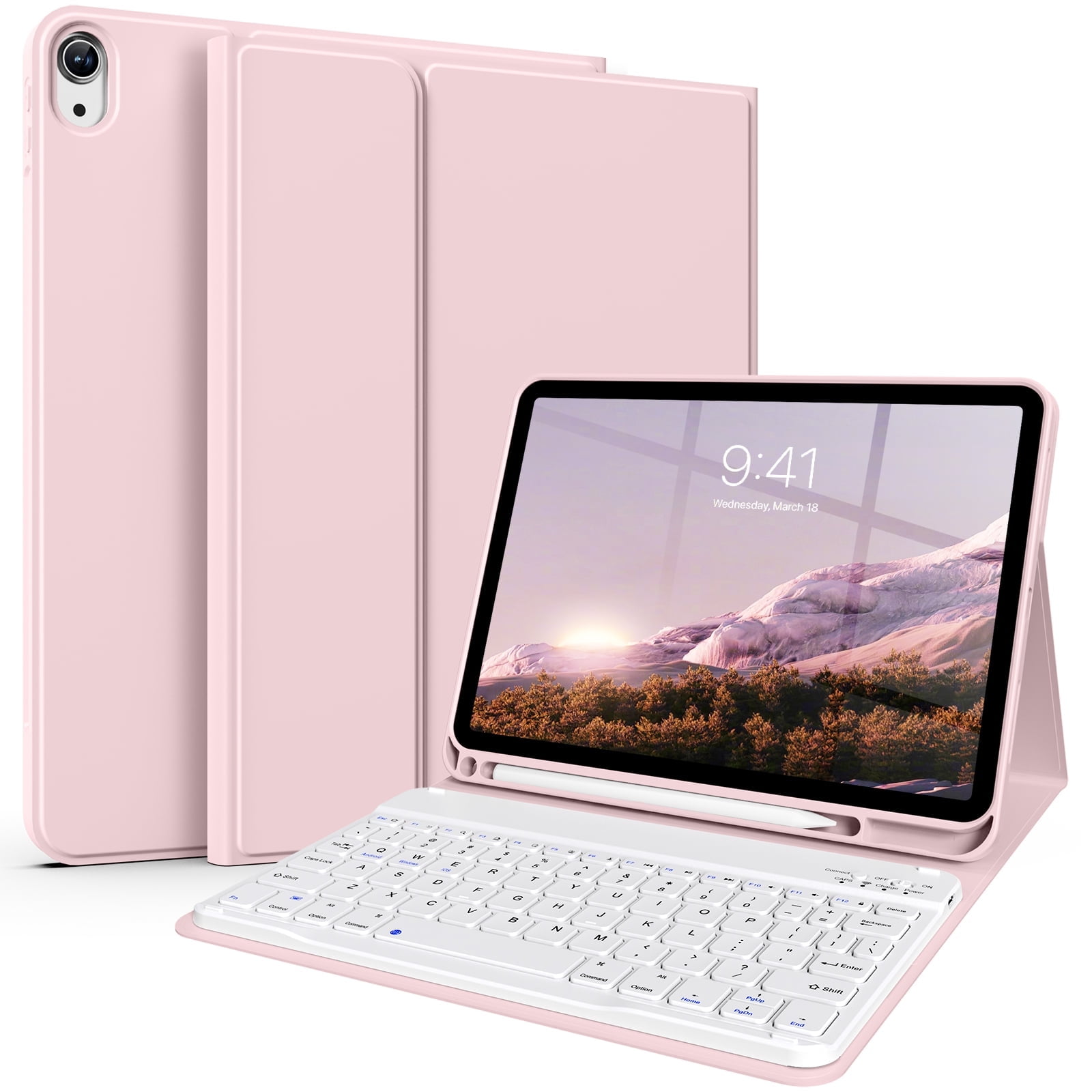 KenKe 2022 iPad 10.9 inch 10th Gen Keyboard Case with Pencil