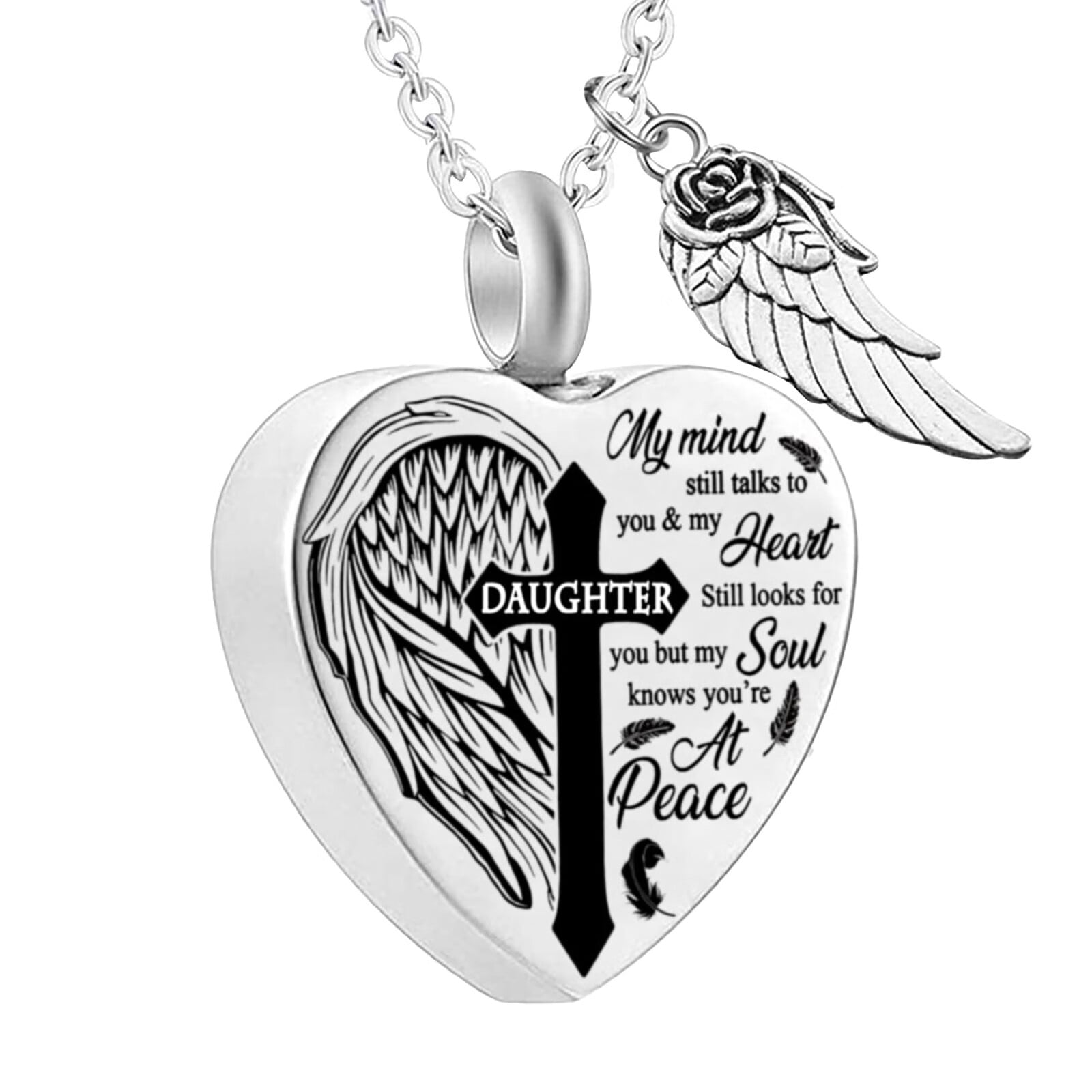 Amazon.com: Yinplsmemory Mom Urn Necklace for Ashes Crystal Hollow Heart Pendant  Ashes Keepsake Jewelry - Mother Cremation Memorial Gift: Clothing, Shoes &  Jewelry