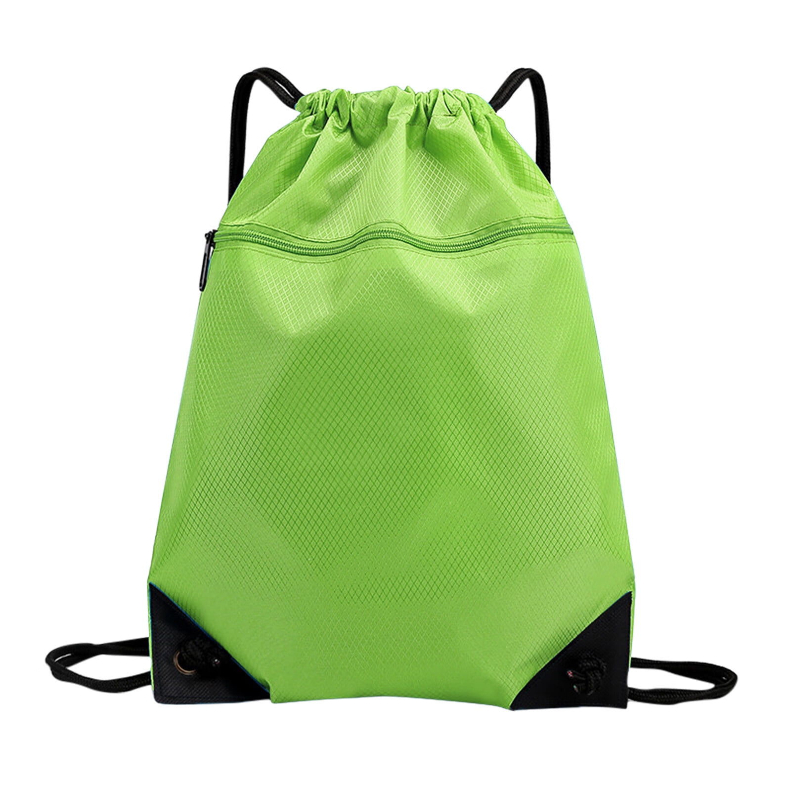 ★masmarulez★ Gym sack string bag Tear green Costway Green Drawstring Backpack, Folding Sports Sack with