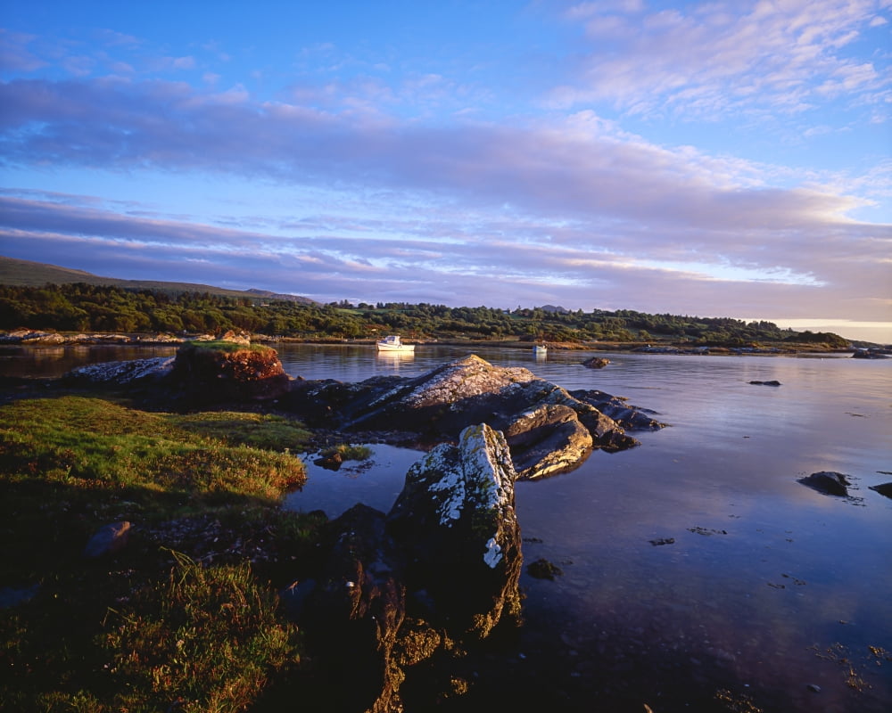Kenmare Bay Dunkerron Islands Co Kerry Ireland Shoreline On A Bay Canvas Art - The Irish Image Collection Design Pics (34 x 26)