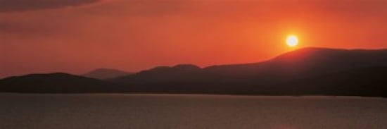 Kenmare River at sunset Ireland Canvas Art - Panoramic Images (36 x 12)