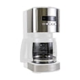 thumbnail image 1 of Kenmore 1.8L Chrome Tone 12 Cup Digital Programmable Drip Coffee Maker, White, 1 of 8