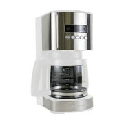 Kenmore 1.8L Chrome Tone 12 Cup Digital Programmable Drip Coffee Maker, White