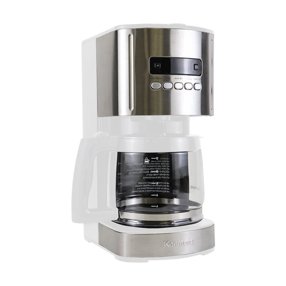 Kenmore 1.8L Chrome Tone 12 Cup Digital Programmable Drip Coffee Maker, White