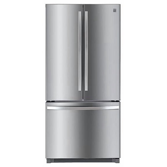 Kenmore 17.5 Cu. ft. Capacity Counter-Depth French Door Refrigerator and Freezer with Ice Maker, Stainless Steel