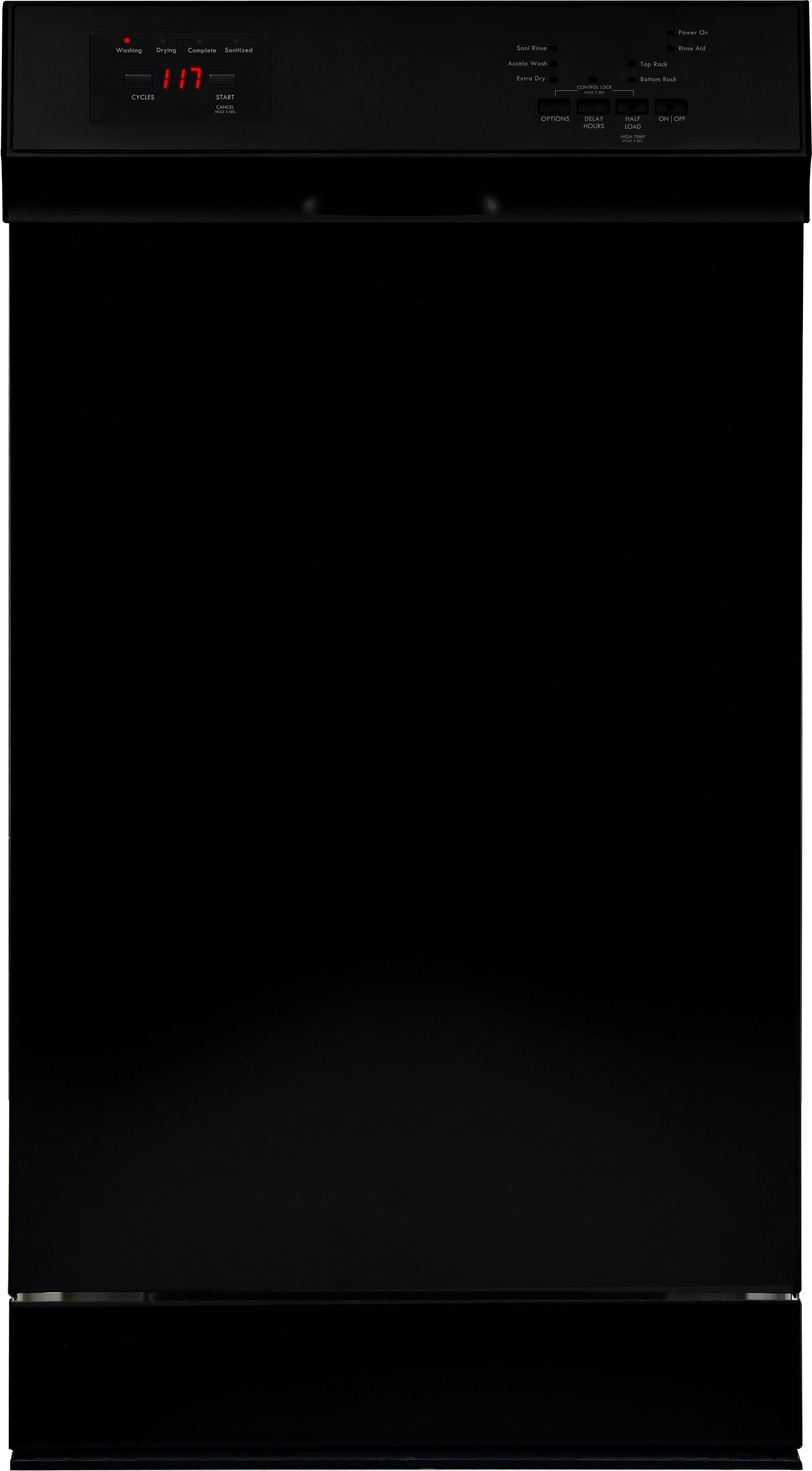 Kenmore 18" Built-in Stainless Steel Tub Dishwasher, SmartWash, 45 dBA Energy Star Certified, Black