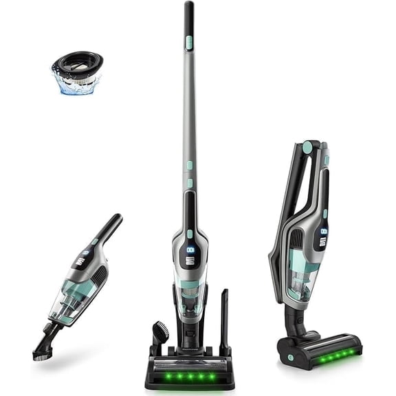 Kenmore 200 Series DS2010 Cordless Stick Vacuum Lightweight Cleaner 2-Speed Power Suction LED Headlight 2-in-1 Handheld for Hardwood Floor, Carpet & Pet Hair