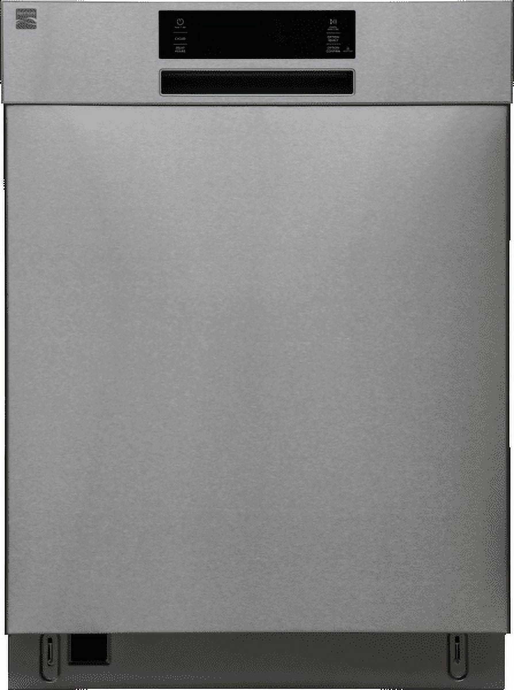 Kenmore 24” Built-In-Dishwasher w/ 3rd Rack & Turbo Dry-SS Pocket handle