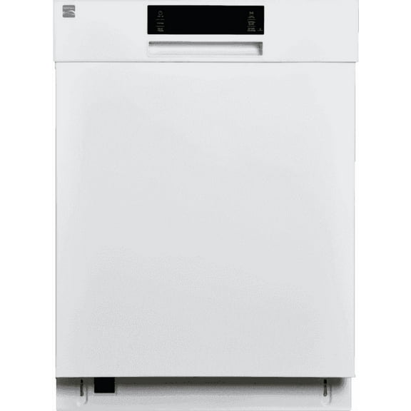 Kenmore 24” Built-In-Dishwasher w/ 3rd Rack & Turbo Dry-White Pocket handle