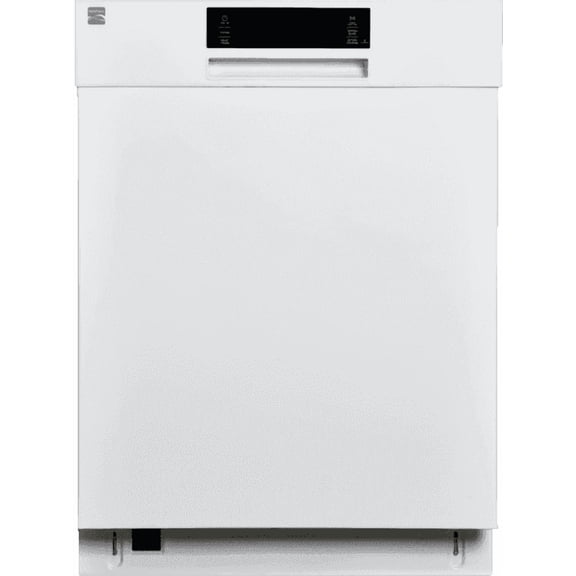 Kenmore 24” Built-In-Dishwasher w/ 3rd Rack & Turbo Dry-White Pocket handle
