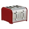 thumbnail image 1 of Kenmore 4-Slice Stainless Steel Toaster, Dual Controls, Extra Wide Slots, 9 Browning Levels- Red & Silver, 1 of 9