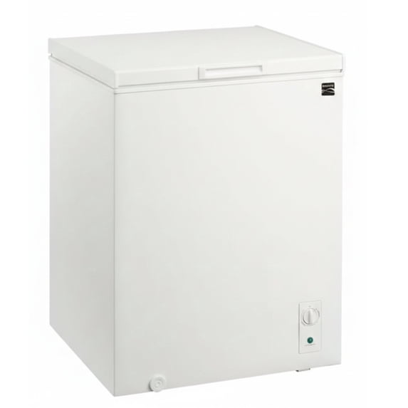 Kenmore 5.1 cu ft Convertible Chest Freezer, Deep Freezer and Freezer Chest for Food Storage with Adjustable Temperature Control for Garage, Basement or Utility Room Use, White