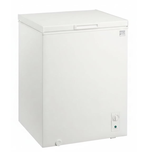 Open Box Kenmore 5.1 cu ft Convertible Chest Freezer, Deep Freezer for Food Storage with Adjustable Temperature Control for Garage, Basement and Utility Room Use, White