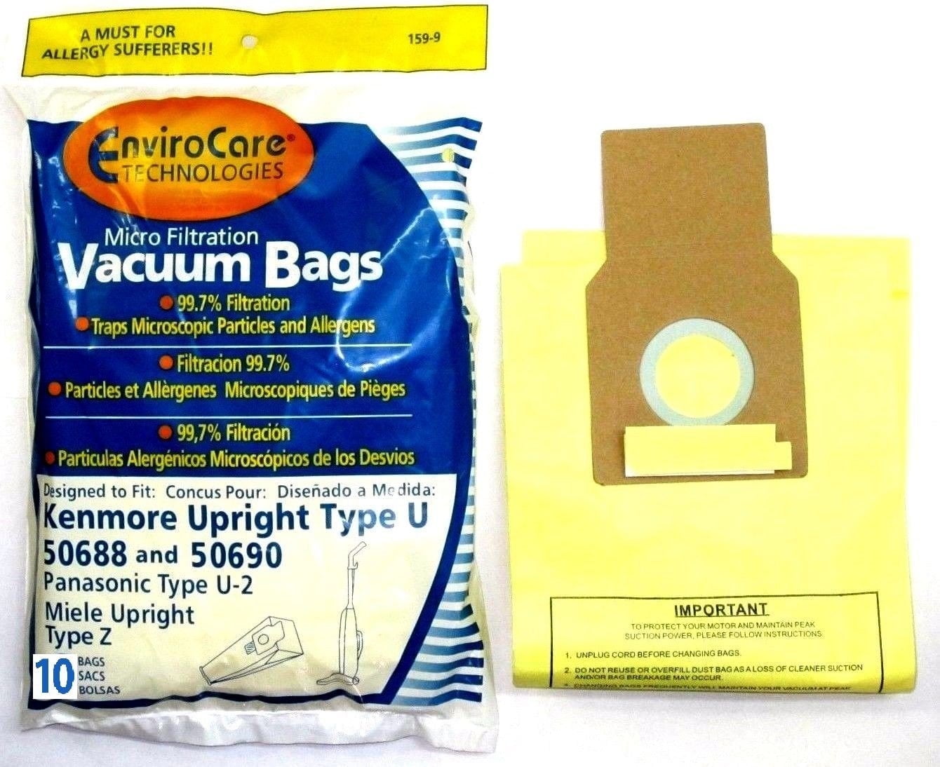 24 Bags For Kenmore Upright Vacuum 5068 50688 50690 Type U O Microlined