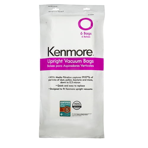 Kenmore 53294 6 Pack Type O HEPA Vacuum Bags for Upright Vacuums