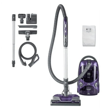 Kenmore 600 Series Pet Friendly Lightweight Bagged Canister Vacuum with Pet PowerMate, Pop-N-Go Brush, 2 Motors, HEPA Filter, Aluminum Telescoping Wand, Retractable Cord and 4 Cleaning Tools, Purple