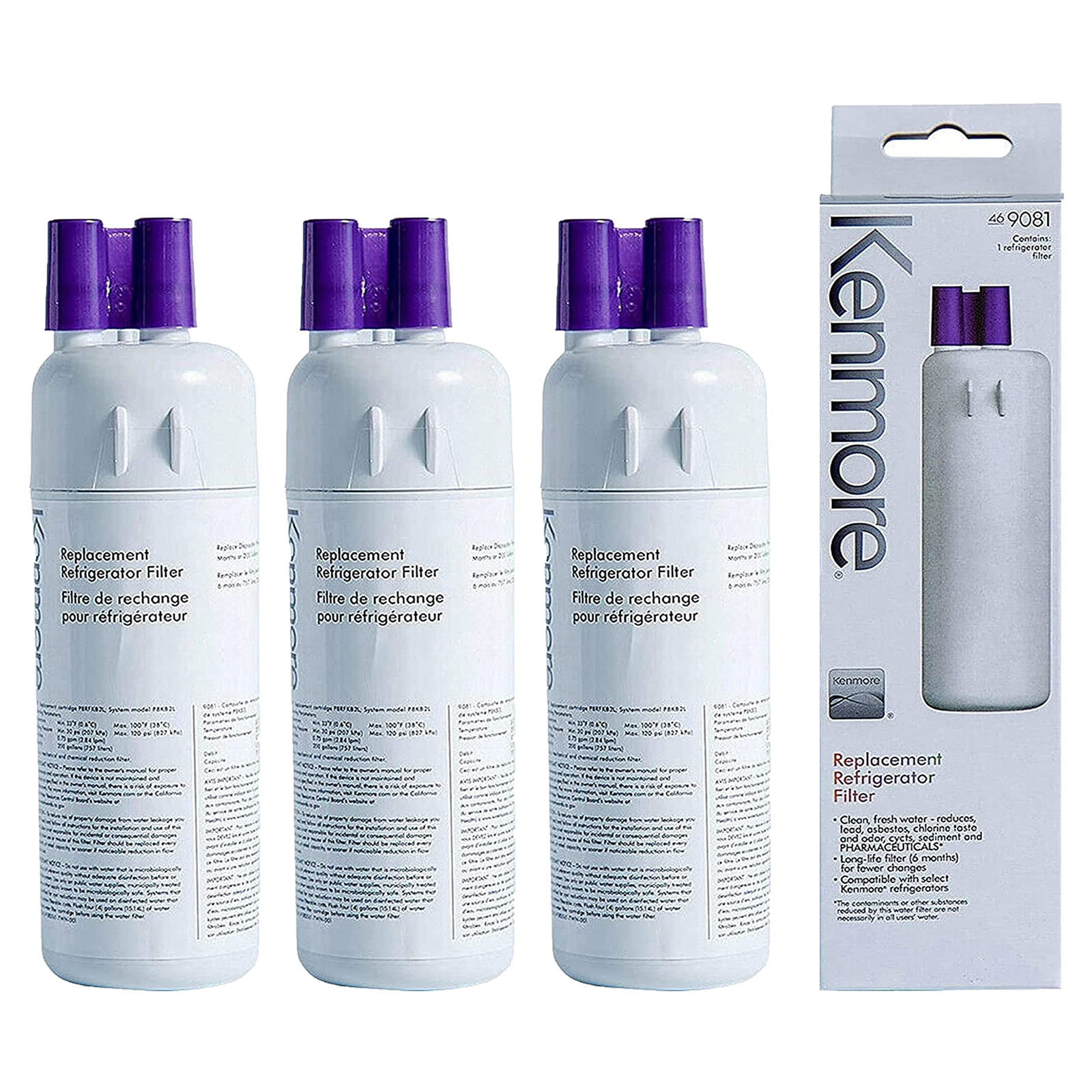 Kenmore 9081 and EDR1RXD1 Water Filter for Whirlpool Refrigerator Water