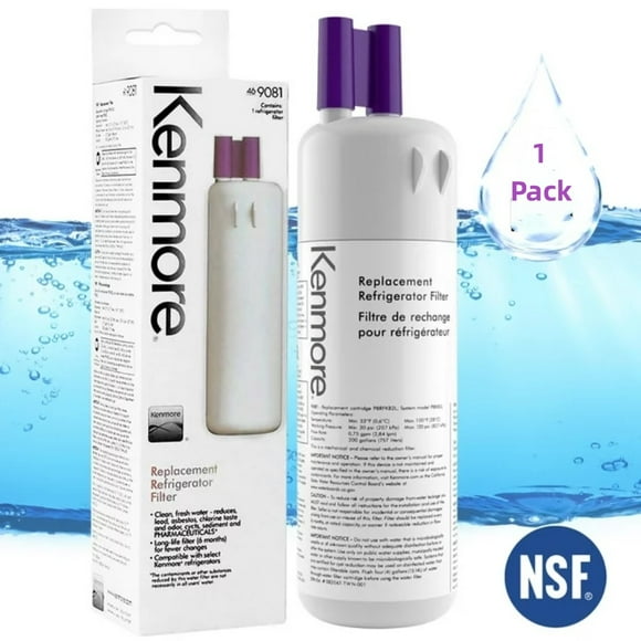 Kenmore 9081 Refrigerator Water Filter Replacement,Compatible with Kenmore 469081 46-9930 Water Filter, 1 Pack