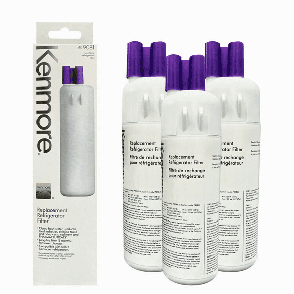 Kenmore 9081 Refrigerator water filter Replacement ,Compatible with Kenmore Water Filter 46-9081 9081 46-9930 9930 Filter 3Pack