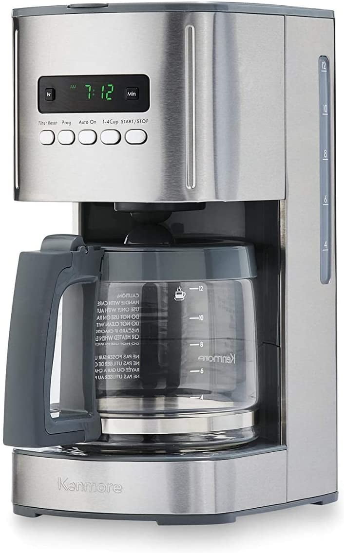 Kenmore Aroma Control 12Cup Programmable Coffee Maker Stainless Steel