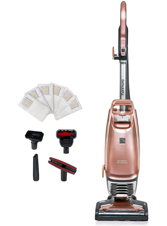 Kenmore BU4050 Intuition Bagged Upright Vacuum Cleaner for Carpet, Hard Floor, Rose Gold