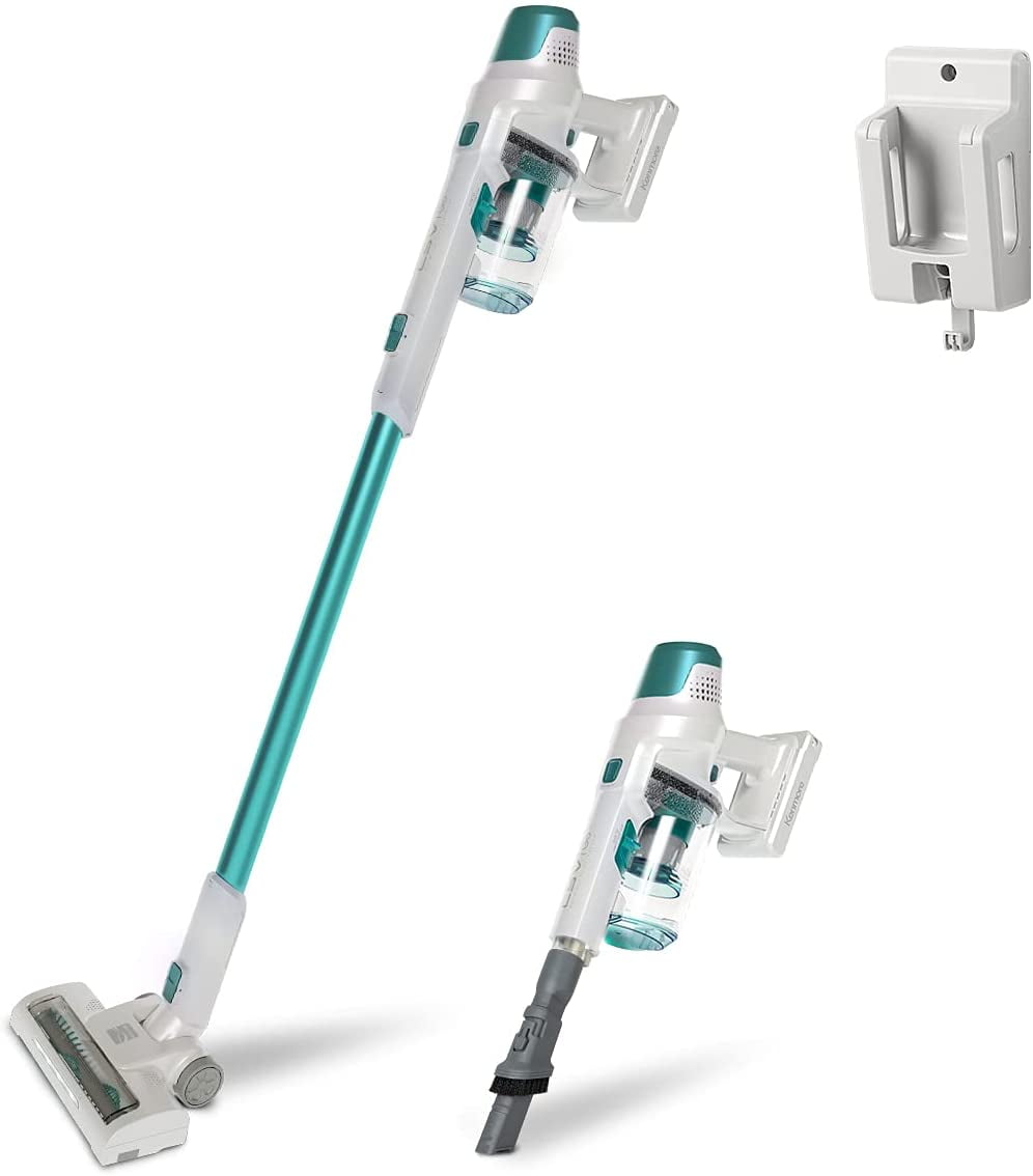 Kenmore Lightweight White and Green Cordless Stick Vacuum with HEPA Filter