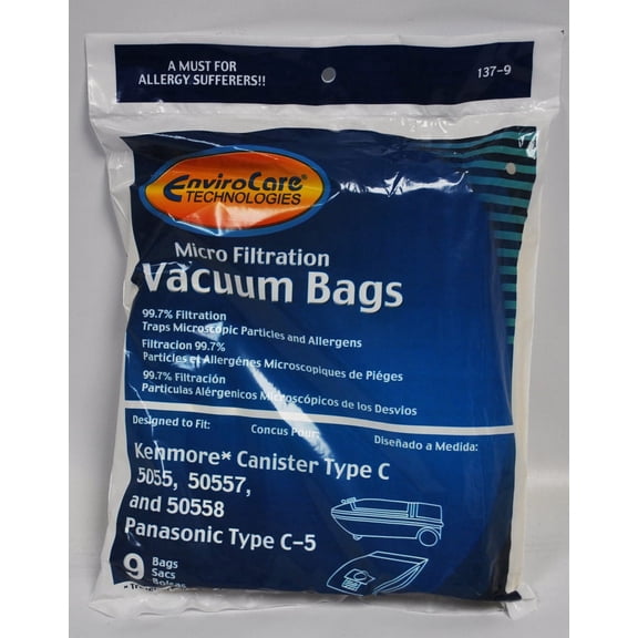 Kenmore Canister Style 5055, 50557, 50558 Bags