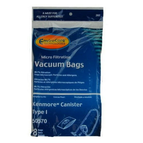 Kenmore Canister Type I, 50570 Bags 8 Pk - 202
