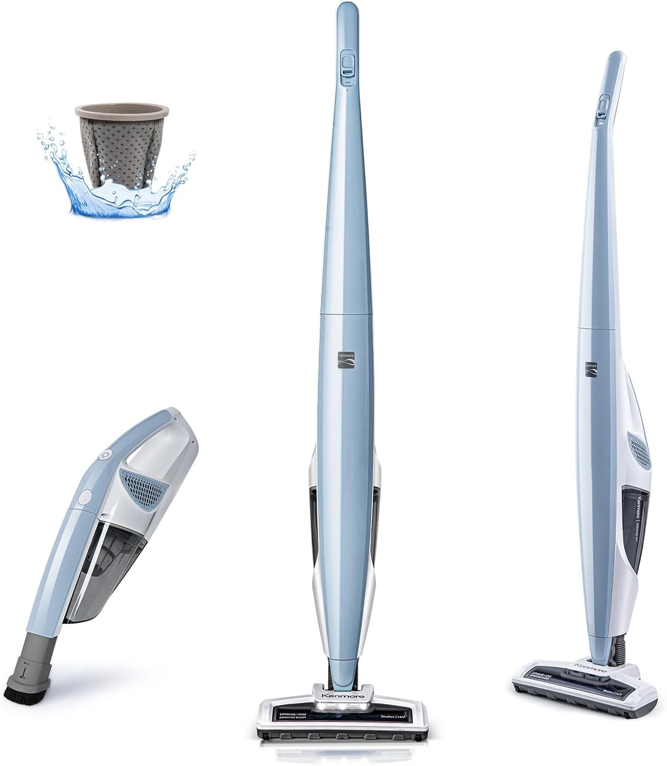 Kenmore DS1020 16V Cordless Stick Vacuum Lightweight 2in1 Handheld